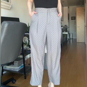 CALLIPYGIAN Gray Polka Dot Spring Pants Sz 2
